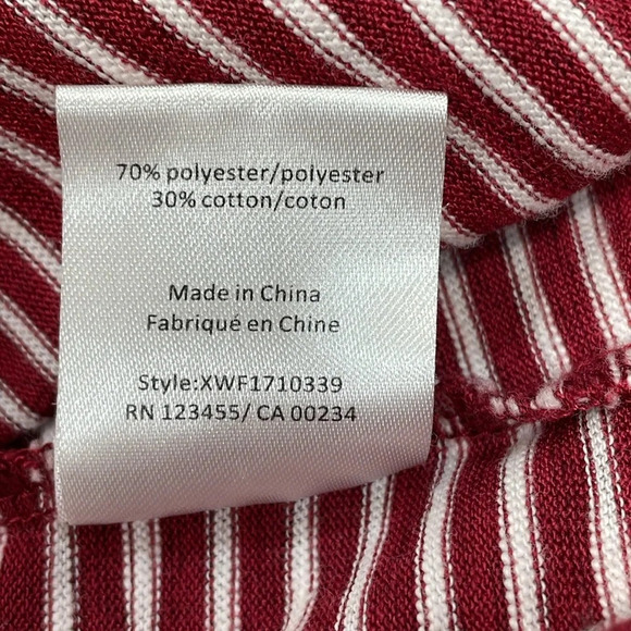 Highline Collective Bell Sleeve Red White Striped Top L - Picture 11 of 15